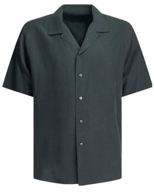 A.PRESSE Vintage Camp-Collar Shirt - Black