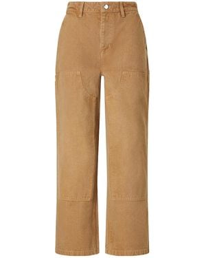 Sea Cotton Wide-Leg Trousers - Natural