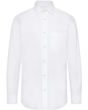 Maison Margiela Cotton Long-Sleeve Shirt - White
