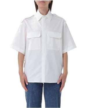 Neil Barrett Short-Sleeve Poplin Shirt - White
