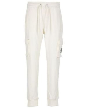 Moose Knuckles Logo Plaque Drawstring Cargo Pants - White