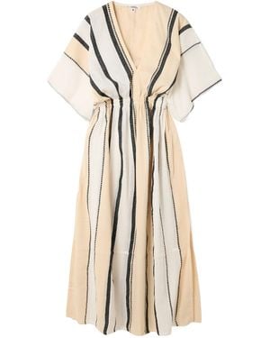 lemlem Striped Cotton Dress - Natural
