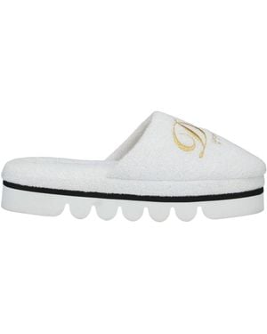 Dolce & Gabbana Solid Colour Terry Cloth Slippers - White