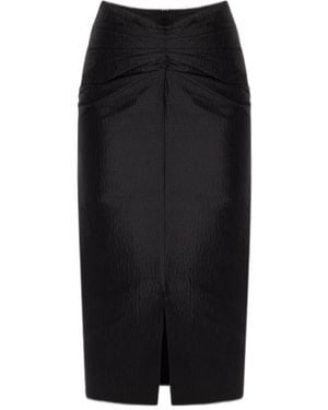 Lanvin Twist-Detail Midi Skirt - Black