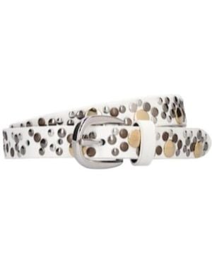 Alessandra Rich Rivet Design Belt - White