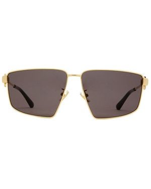Bottega Veneta Bv F Aviator Slim Sunglasses - Metallic