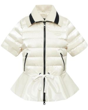 Duvetica Turndown Jacket With Short Sleeves - White