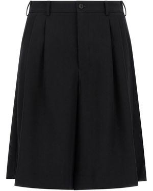 Comme des Garçons Wool Bermuda Shorts - Black