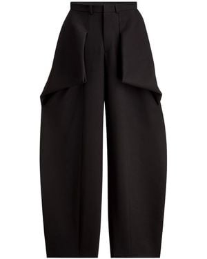 Dior Wool-Blend Casual Pants With Belt Loops - Black