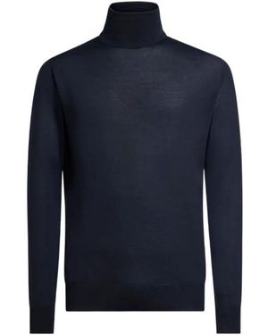 Etro Cashmere And Silk Turtleneck Sweater - Blue