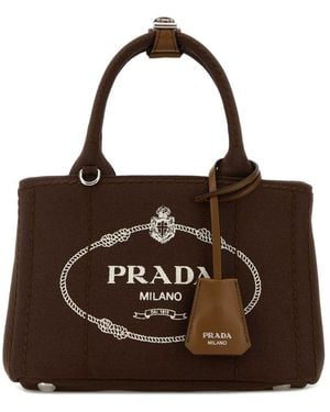 Prada Jardinière Tote Bag - Brown