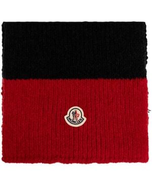 Moncler Ribbed Knit Scarf - Red