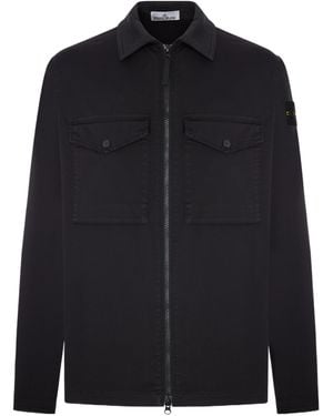 Stone Island Casual Shirt-Style Jacket - Blue