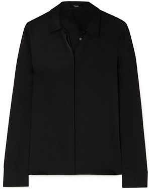 Theory Georgette Fitted Shirt - Black