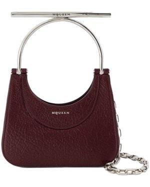 McQueen Mini Cross-Bar Tote Bag - Red