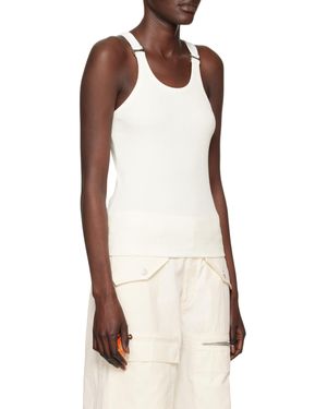 Dion Lee E-Hoop Ribbed Tank Top - Natural