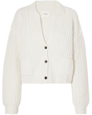 Lisa Yang Cable-Knit Cashmere Cardigan - White