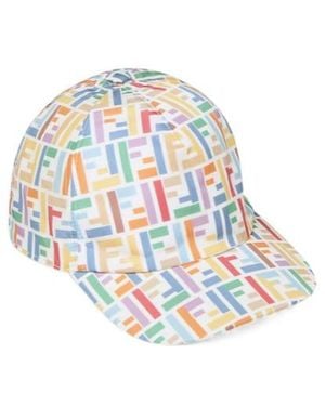Fendi Junior Hat Made Of Multicolored Nylon - White