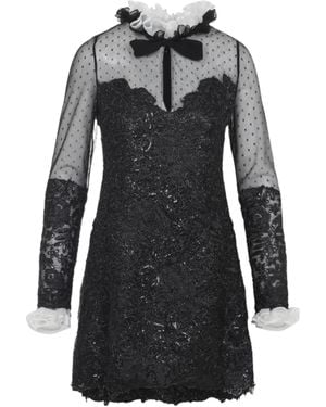 Giambattista Valli Sequin-Embellished Mini Dress - Black
