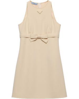 Prada Sablè Compact Mini-Dress - Natural