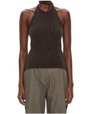 Christopher Esber Rae Cashmere Top - Brown