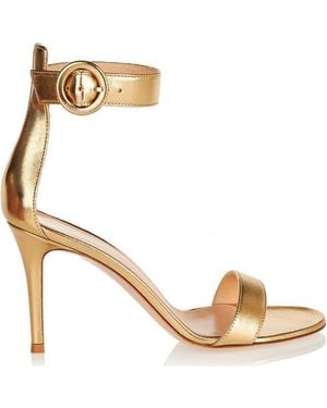 Gianvito Rossi Portofino 85Mm Sandals - Metallic