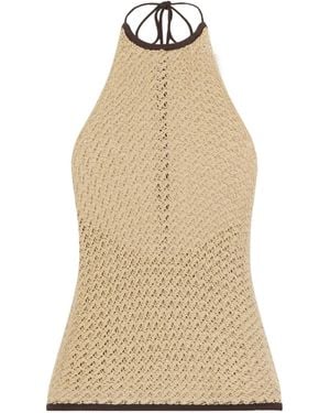 SIR. Ellinor Crocheted Cotton Tank - Natural
