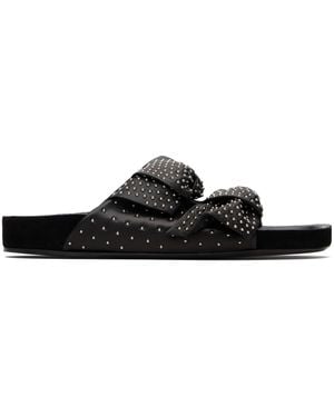Isabel Marant Lennyo Bow Slippers - Black