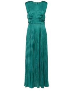 Ulla Johnson Delia Pleated Satin Gown - Green