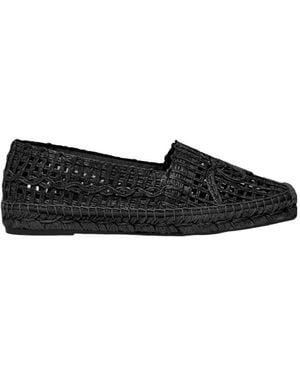 Weekend by Maxmara Raffia-Effect Espadrilles - Black
