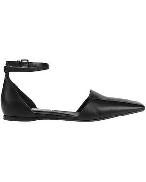 Max Mara Plain Colour Ballet Flats - Black