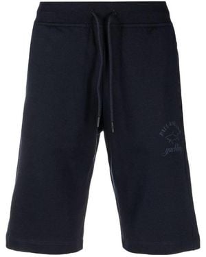 Paul & Shark Logo-Print Drawstring Shorts - Blue