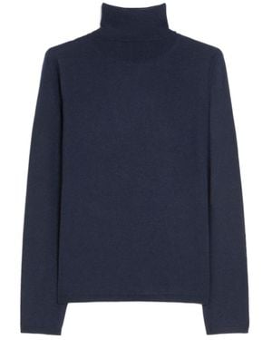 Max Mara Veloce Turtleneck Long-Sleeved Jumper - Blue