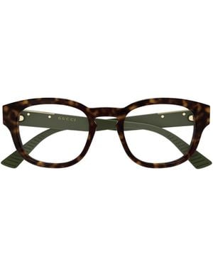 Gucci Eyewear Panthos Frame Glasses - Multicolour