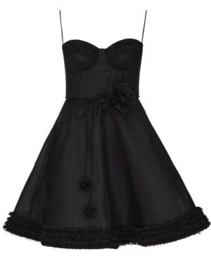 Zimmermann Luna Ruffled Mini Dress - Black