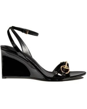 Gucci Donna Wedge Sandal - Black