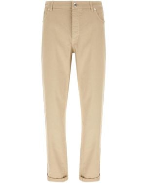 Brunello Cucinelli Belt Loop Jeans - Natural
