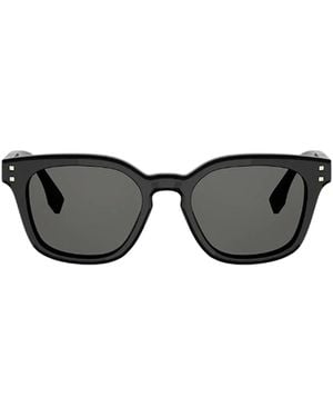 Fendi Eyewear Studded Square Frame Sunglasses - Multicolor