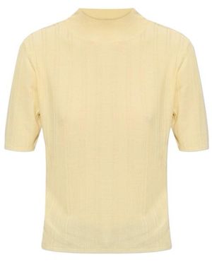 Officine Generale Laya Ribbed Short-Sleeve T-Shirt - White