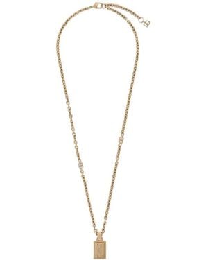 Dolce & Gabbana Logo Pendant Necklace - White