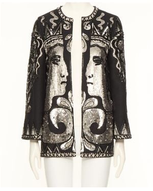 Valentino Round-Collar And Long-Sleeved Top - Black