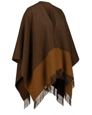 Gucci Fringed Trim Cape - Brown