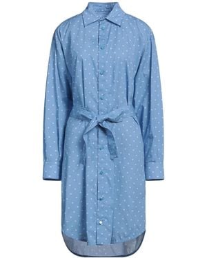 Marni Polka Dot Shirt Dress - Blue
