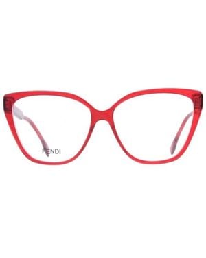 Fendi Logo Cat-Eye Glasses - White
