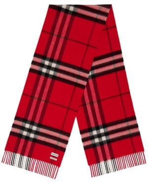 Burberry Plaid Pattern Scarf - Red