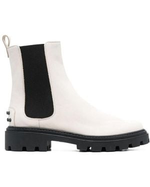 Tod's Rubber-Stud Chelsea Boots - White