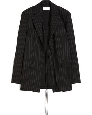 Sportmax Spxdivina Pinstriped Tailored Blazer - Black