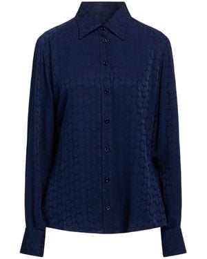 Dolce & Gabbana Silk Shirts Blouses - Blue