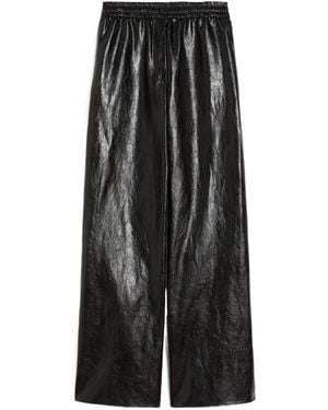 Weekend by Maxmara Loose Fit Wide Leg Trousers - Black