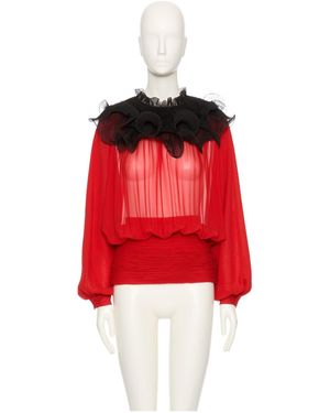 Valentino Light Georgette Top - Red